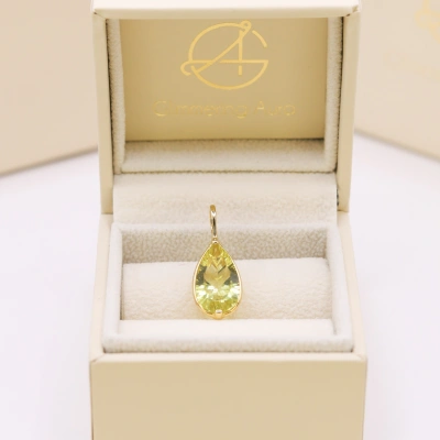 Golden Quartz Pendant - Solar Glow